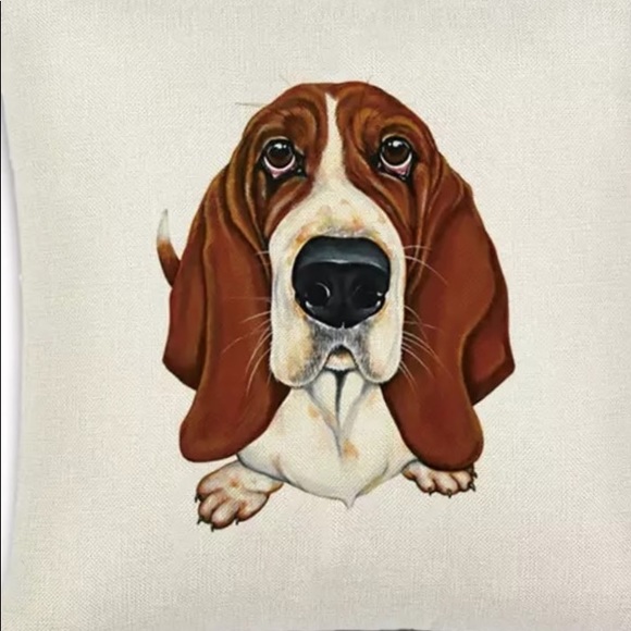 Other - Pillow Cover- New- Basset Hound Dog